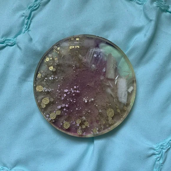 Resin Crystal Embedded Handmade Coaster Set - Picture 5 of 8